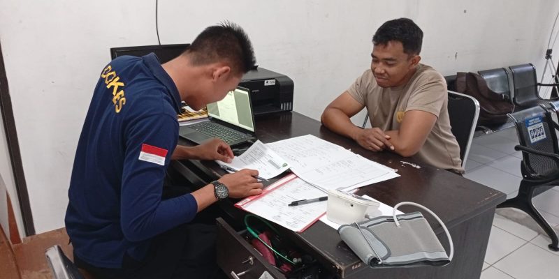 Optimalkan Hasil Dinas, Seksi Dokkes Polresta Palangka Raya Pastikan Kesehatan Personel