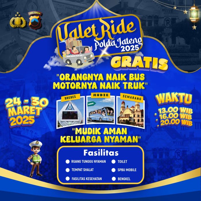 Mudik Lebih Nyaman : Polda Jateng Sediakan Layanan Valet Ride Gratis