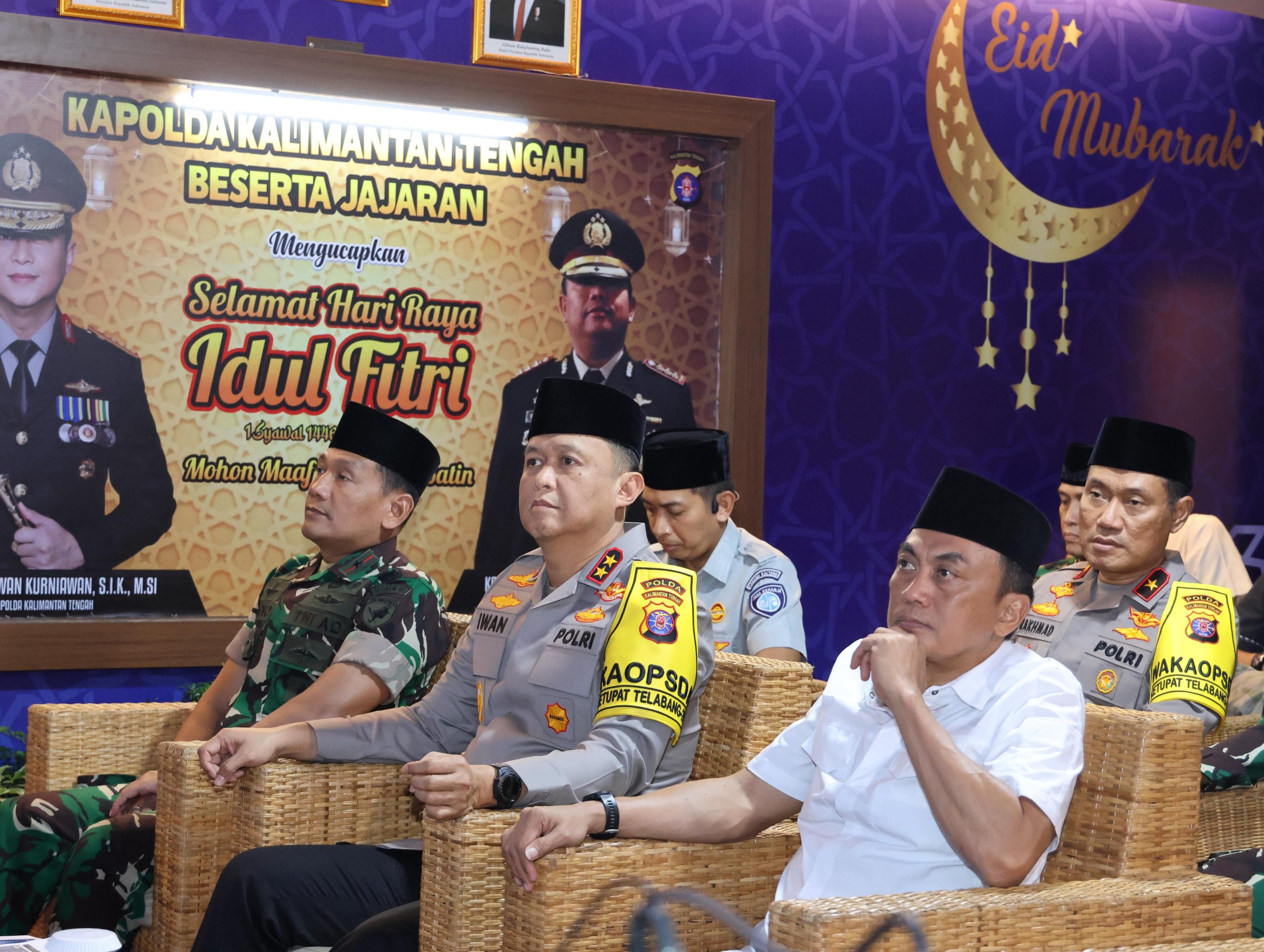 Kapolda Kalteng dan Forkopimda  Malam Takbiran Hari Raya Idul Fitri 1446 H Berjalan Aman, Tertib dan Lancar