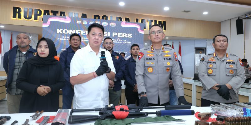 Kolaborasi Polda Jatim Berhasil Gagalkan Penyelundupan Senjata di Bojonegoro Diduga Untuk KKB Papua