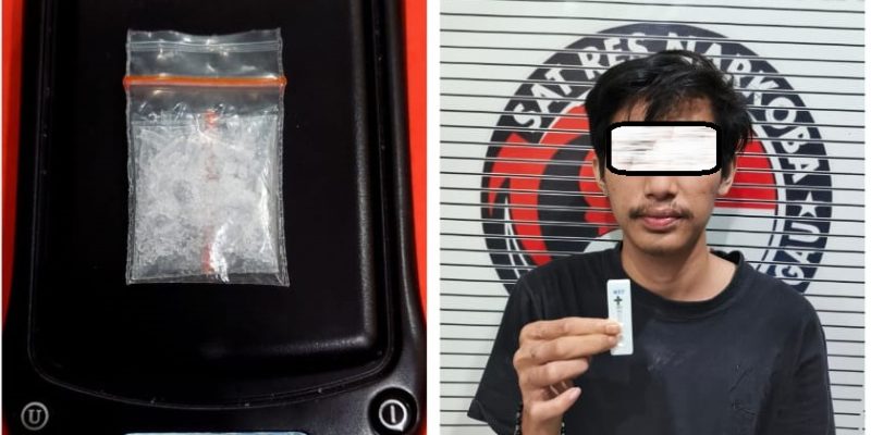 Satres Narkoba Polres Lubuklinggau Mengamankan Seorang Pemuda Pemuja Narkotika Jenis Sabu