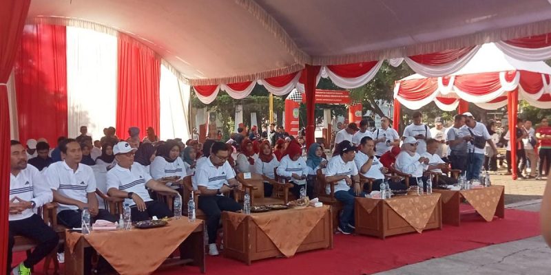 Dinas Kesehatan Kabupaten Nganjuk Bersama Gelar Tumpeng Masal peringati Hari Jadi Nganjuk ke 1088