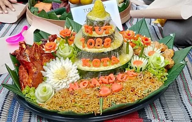 Dinas PPKB Kabupaten Nganjuk Turut Berpartisipasi Gelar Tumpeng Masal peringati Hari Jadi Nganjuk ke 1088