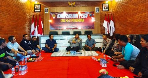 Kapolres Pasuruan Gelar Ngopi Bareng Dengan Awak Media Untuk meningkatkan Kerja sama