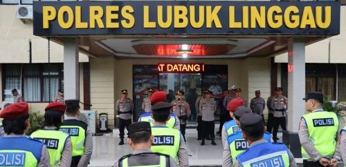 Polres Lubuklinggau Mengirim Personel Satu Kompi Untuk Bantu Pengamanan Dalam Rangka Pemilihan Suara Ulang di Empat Lawang Sumatera Selatan