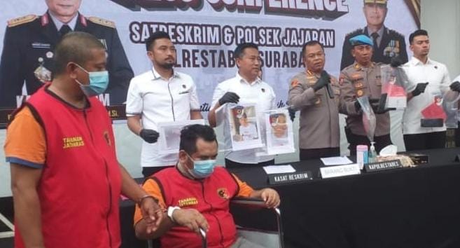 Polrestabes Surabaya Berhasil Bekuk Empat Tersangka Kasus Pencurian Dengan Kekerasan