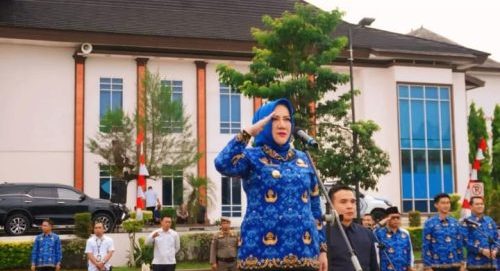 Bupati Ratna Machmud Pimpin Upacara HUT ke-82 Musi Rawas: Ajak Warga Terus Tumbuh dan Maju