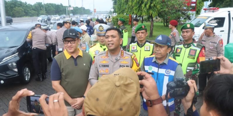 Kapolresta Sidoarjo Cek Arus Balik Lebaran di Rest Area Km. 753