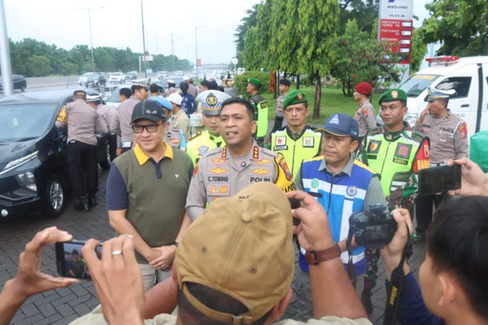 Kapolresta Sidoarjo Cek Arus Balik Lebaran di Rest Area Km. 753