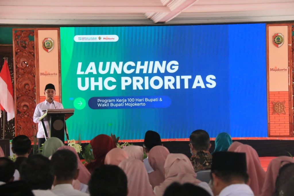 Pemkab Mojokerto Launching UHC Prioritas, Warga Kini Bisa Berobat Cukup Gunakan KTP