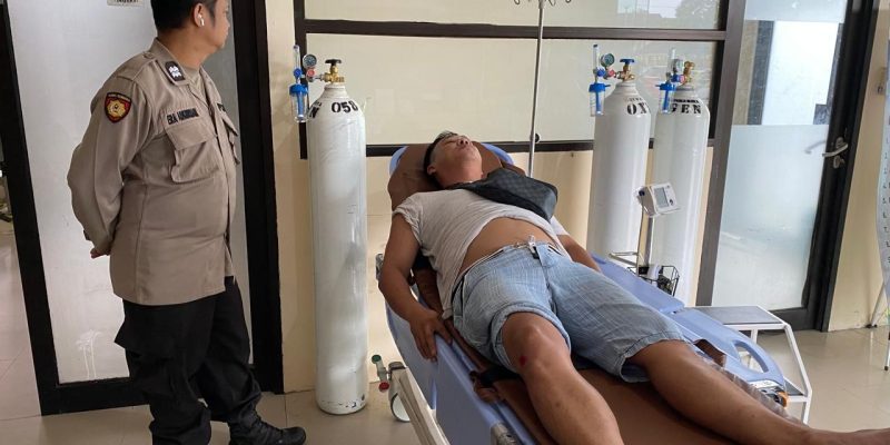 Quick Respon Polsek Sabangau Tangani Kecelakaan Lalu Lintas di Jalan Mahir Mahar