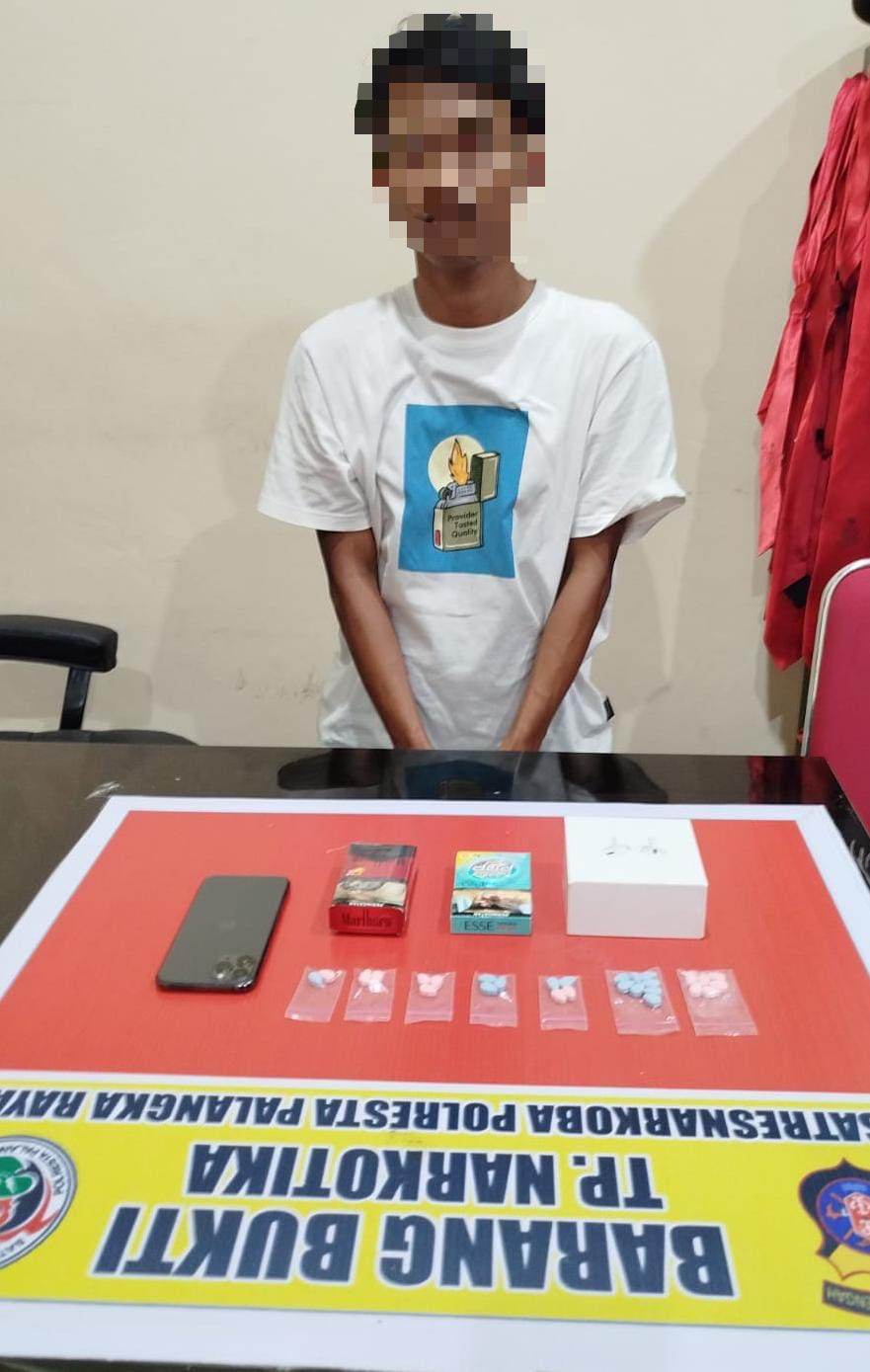 Satresnarkoba Polresta Palangka Raya Ungkap 28 Butir Ekstasi Siap Edar