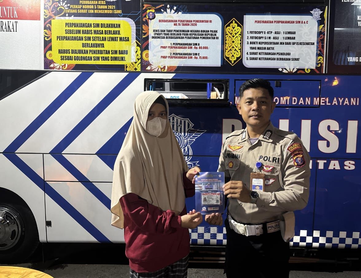 Satlantas Polresta Palangka Raya Luncurkan Inovasi Pelayanan SIM BBM di Bundaran Besar