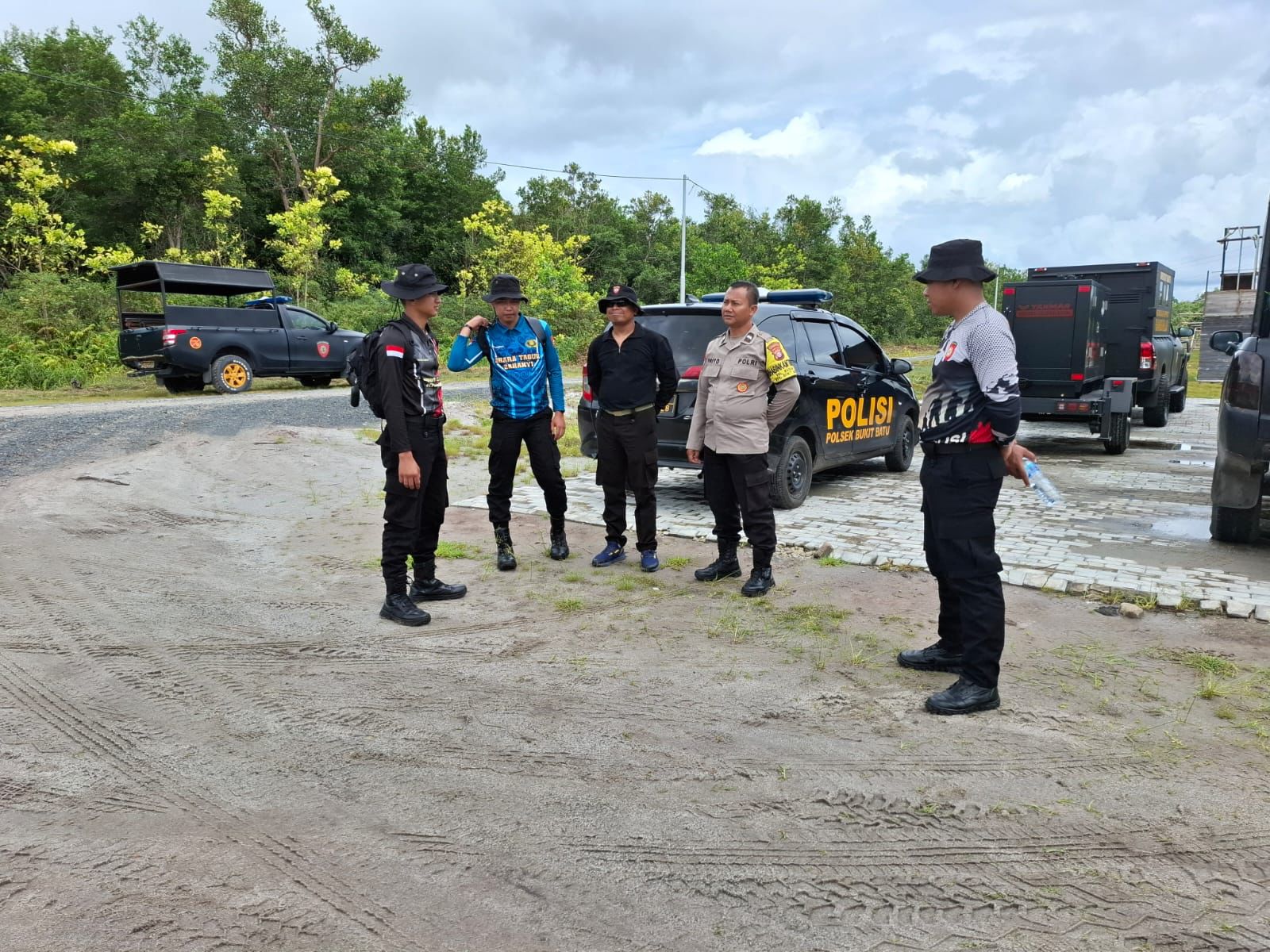 Polsek Bukit Batu Laksanakan Patroli di Kegiatan Pembaretan Bintara Remaja Ditsamapta Polda Kalteng