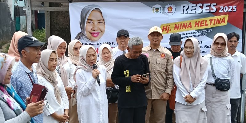 Anggota Dewan Komisi 1 Hj. Nina Heltina Dari Fraksi Gerindra Adakan Reses Ngosrek Di Wilayah TPU Desa Bunder