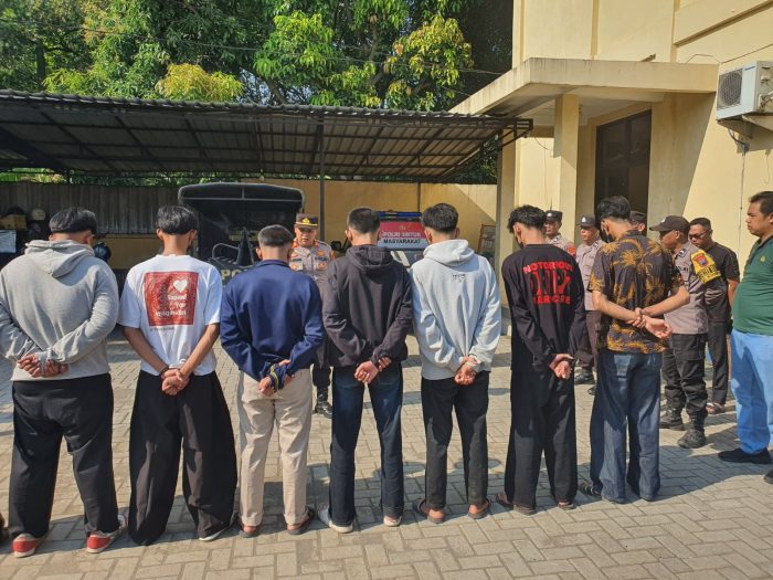 Jalani Pembinaan di Polsek Wiradesa, 8 Remaja Terduga Gangster