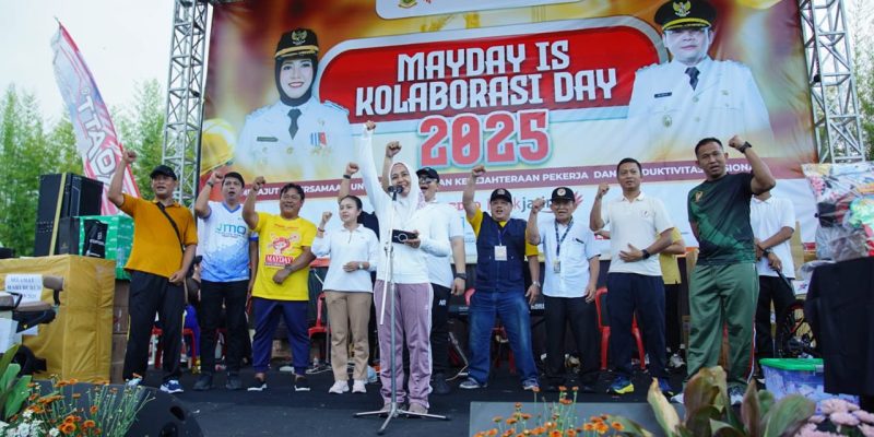 May Day di Kota Mojokerto: Pekerja, Pengusaha, dan Pemerintah Guyub Jalan Sehat Bersama