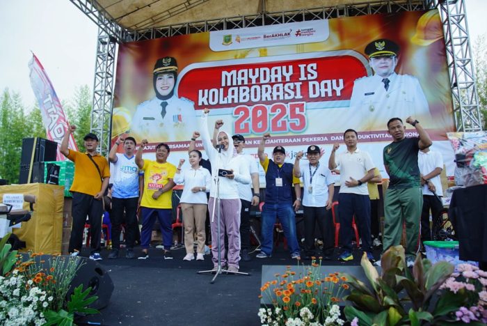 May Day di Kota Mojokerto: Pekerja, Pengusaha, dan Pemerintah Guyub Jalan Sehat Bersama