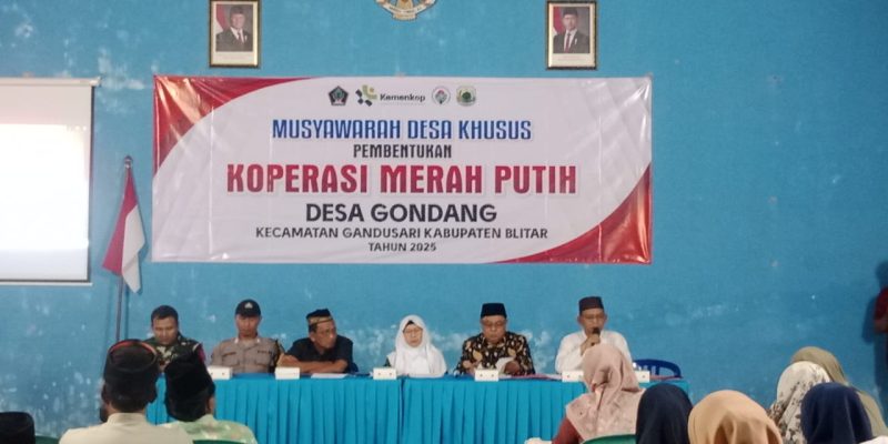 Pengurus Koperasi Desa Merah Putih Desa Gondang Resmi Dibentuk