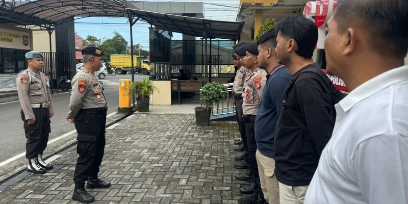 Kasatpamobvit Polresta Palangka Raya Pimpin Serah Terima Piket Harian