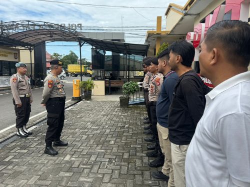 Kasatpamobvit Polresta Palangka Raya Pimpin Serah Terima Piket Harian
