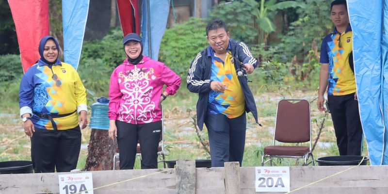 Meriahkan Hari Bhayangkara ke-79, Kapolresta Palangka Raya Gelar Lomba Memancing Bersama Personel