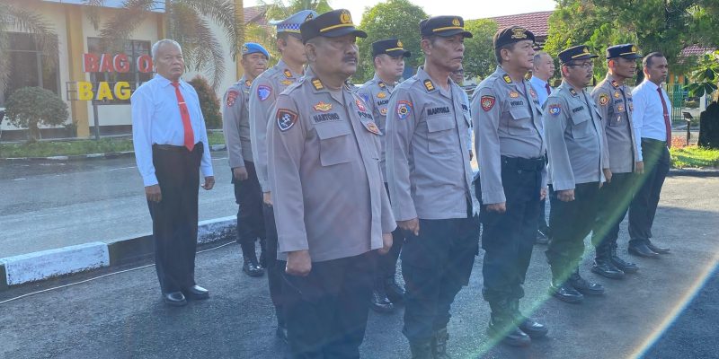Polresta Palangka Raya Gelar Apel Pagi, Kabag SDM Tekankan Kesiapan Rangkaian Hari Bhayangkara dan Ketahanan Pangan