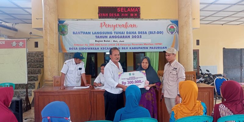Penyerahan Bantuan Langsung Tunai (BLT DD) Sidowayah Kec. Beji Tahun Anggaran 2025