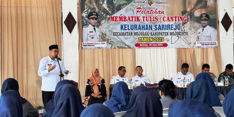 Pemberdayaan Kaum Ibu, Wabup Mojokerto Dukung Pelatihan Batik Canting Kelurahan Sarirejo