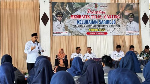 Pemberdayaan Kaum Ibu, Wabup Mojokerto Dukung Pelatihan Batik Canting Kelurahan Sarirejo