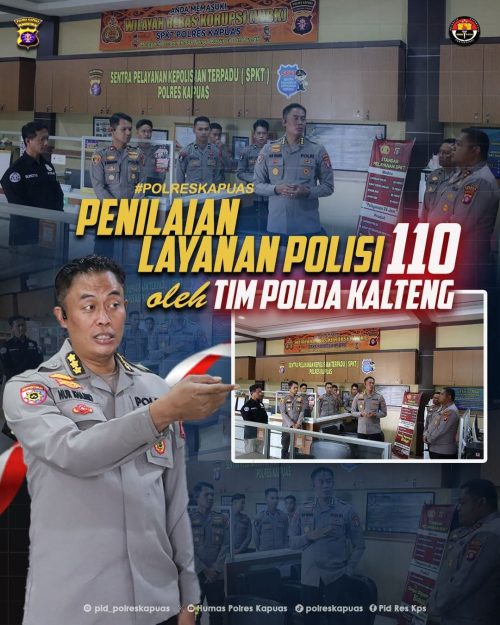 Polres Kapuas Terima Kunjungan Tim Polda Kalteng Dalam Penilaian Lomba Layanan Polisi 110