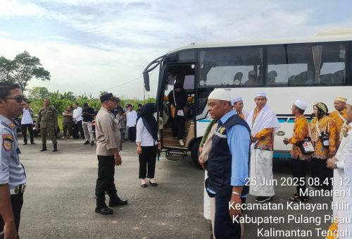 Pengamanan Kedatangan Jemaah Haji di Masjid Ar-Raudah, Polres Pulang Pisau Tunjukkan Komitmen Pelayanan Prima
