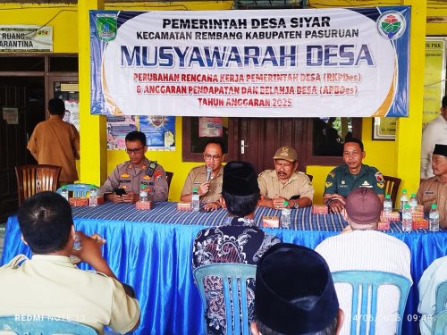 MUSDES PENETAPAN APBDES 2025 DESA SIYAR Kecamatan Rembang