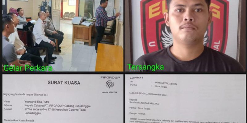 Tim Elang Polsek Lubuklinggau Timur l. Polres Lubuklinggau Berhasil Amankan Pelaku Penggelapan dana Nasabah PT.FIF GROUP