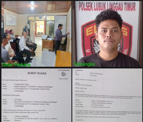 Tim Elang Polsek Lubuklinggau Timur l. Polres Lubuklinggau Berhasil Amankan Pelaku Penggelapan dana Nasabah PT.FIF GROUP