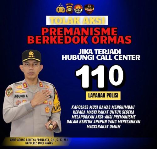 Tegas! Polres Musi Rawas Tolak Premanisme Berkedok Ormas