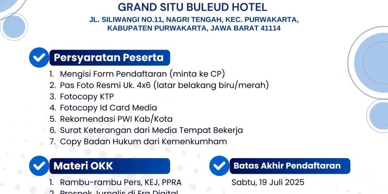 PWI Purwakarta Akan Gelar Orientasi Kewartawanan Dan Keorganisasian (OKK)