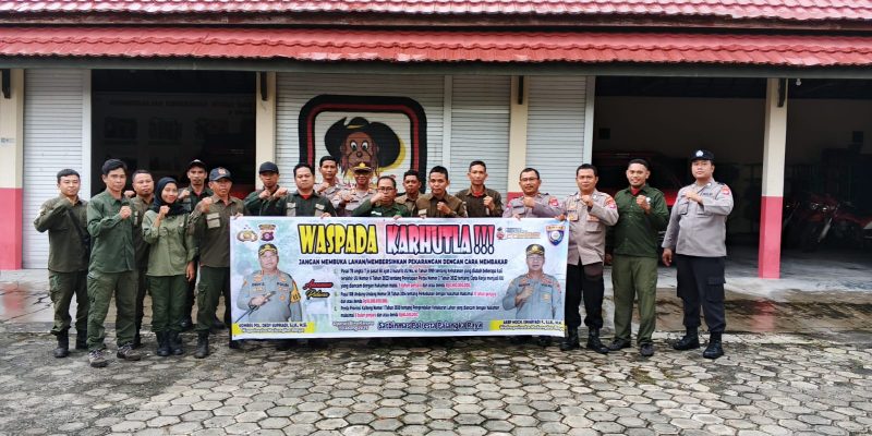 Sambangi Manggala Agni, Satgas Preventif Bina Karuna Polresta Koordinasikan Pencegahan Karhutla