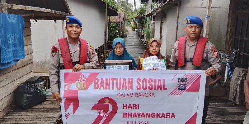 Bakti Sosial Sat Polairud Polres Pulang Pisau: Wujud Kepedulian Polri kepada Warga Bantaran DAS Kahayan
