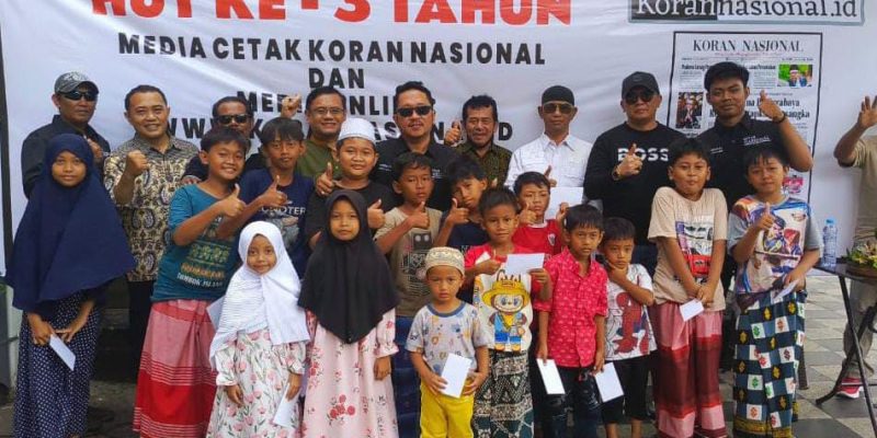 Peringati ke – 3 Tahun HUT Media Koran Nasional Gelar Santunan Anak Yatim Piatu