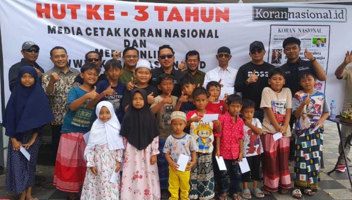 Peringati ke – 3 Tahun HUT Media Koran Nasional Gelar Santunan Anak Yatim Piatu