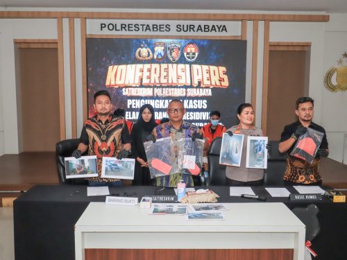 Polrestabes Surabaya Kembali Berhasil Amankan 3 Tersangka Spesialis Curanmor