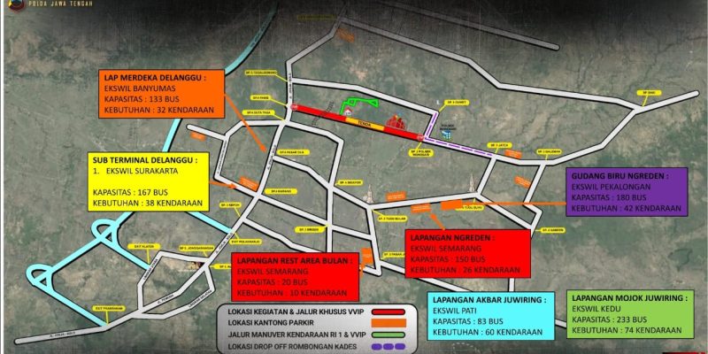 Polda Jateng Siapkan Tujuh Kantong Parkir Bus untuk Dukung Kelancaran Kunker Presiden R.I Di Klaten
