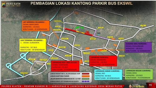 Polda Jateng Siapkan Tujuh Kantong Parkir Bus untuk Dukung Kelancaran Kunker Presiden R.I Di Klaten