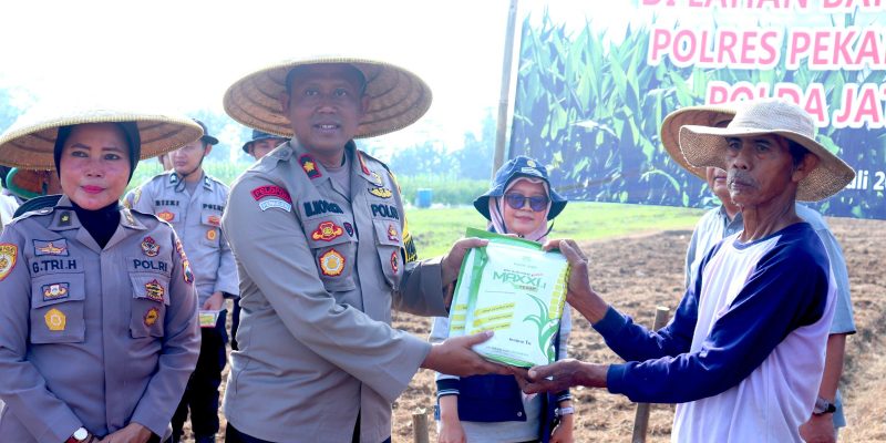 Polres Pekalongan Tanam Jagung di Lahan Baku, Dukung Ketahanan Pangan Nasional