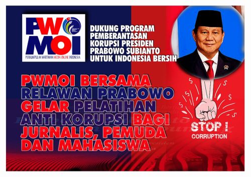 PWMOI Gandeng Relawan Prabowo Gelar Pelatihan Anti-Korupsi untuk Jurnalis, Pemuda, dan Mahasiswa