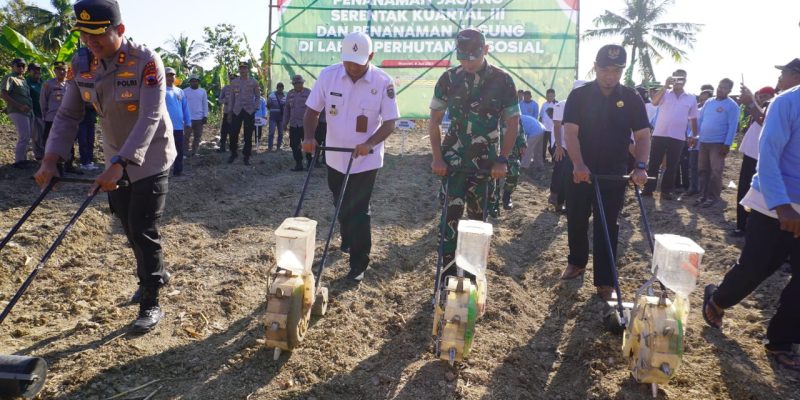 Dukung Swasembada Pangan Nasional, TNI-Polri dan Pemkab Tanam Jagung Serentak