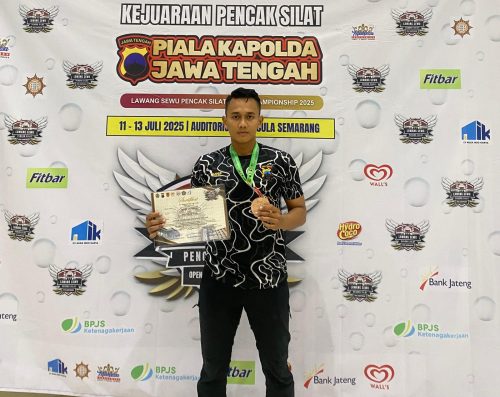 Bripda Hanif Irvando Raih Juara 3 pada Kejuaraan Pencak Silat Piala Kapolda Jateng 2025