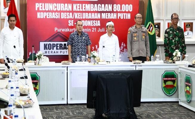 Bupati Purwakarta Ikuti Peluncuran Kelembagaan Nasional 80.000 Koperasi Desa Merah Putih