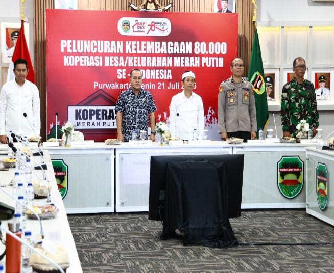 Bupati Purwakarta Ikuti Peluncuran Kelembagaan Nasional 80.000 Koperasi Desa Merah Putih